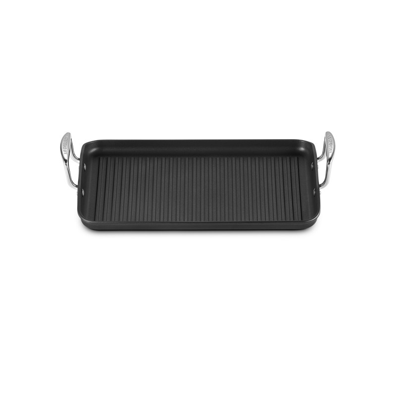 TOUGHENED NON-STICK RIBBED RECTANGULAR GRILL 34 x 25 CM
