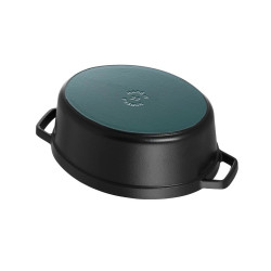 COCOTTE OVALE IN GHISA 33 CM -  NERO