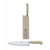 KITCHEN KNIFE WHITE HANDLE WITH BLOCK