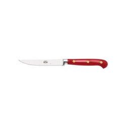BOX 6 STEAK KNIFE HANDLE RED PLEXIGLASS