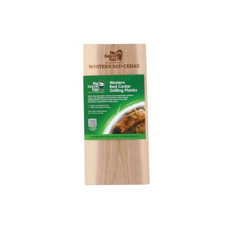 WOODEN GRILLING PLANKS 2 PCS.- CEDAR - BIG GREEN EGG