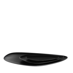 SET OF 3 TRAYS, BLACK, "NAMASTÈ", 1236/09