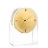 CLEAR / GOLD TABLE CLOCK, "AIR DU TEMPS", 1931/GG GOLD