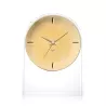 CLEAR / GOLD TABLE CLOCK, "AIR DU TEMPS", 1931/GG GOLD