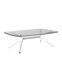 TABLE, CHROME/FUMÈ,...