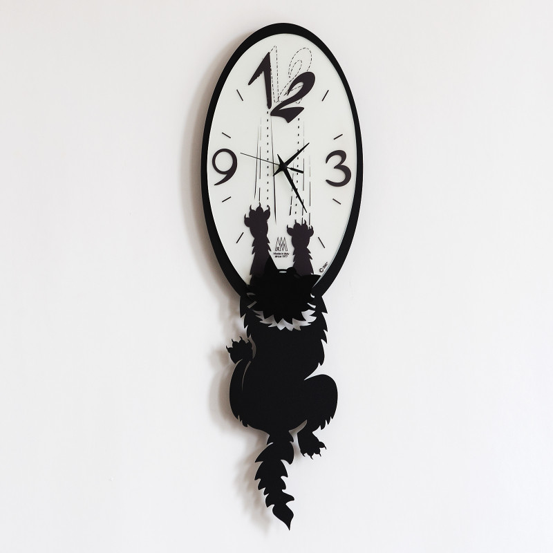 WALL CLOCK CRAZY TOMMY BLACK 1869/C71