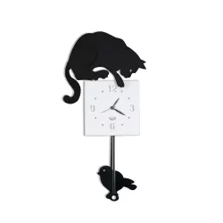 WALL CLOCK HUNTER KAT BLACK...