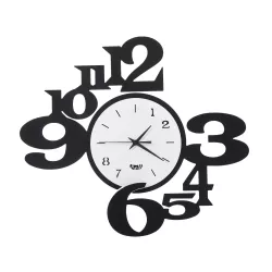 WALL CLOCK KING BLACK/WHITE...