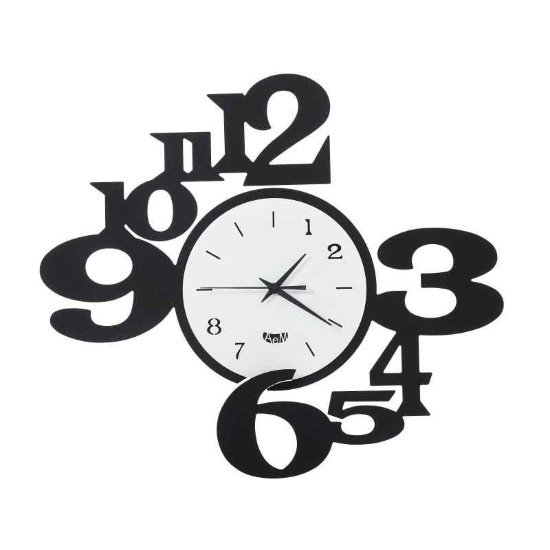 WALL CLOCK KING BLACK/WHITE 3310/C44