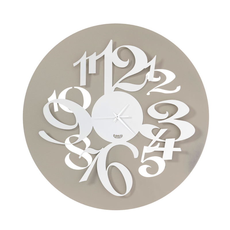 WALL CLOCK FOCUS WHITE/SAND 3271/C132