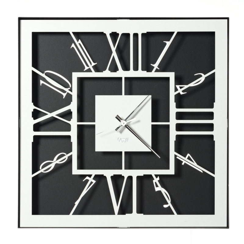 WALL CLOCK TAURO 50 CM BLACK AND WHITE 3586/C170