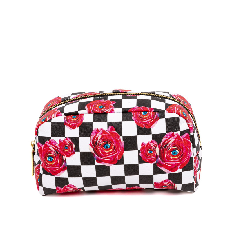 BEAUTY CASE ROSES CHECK 02551