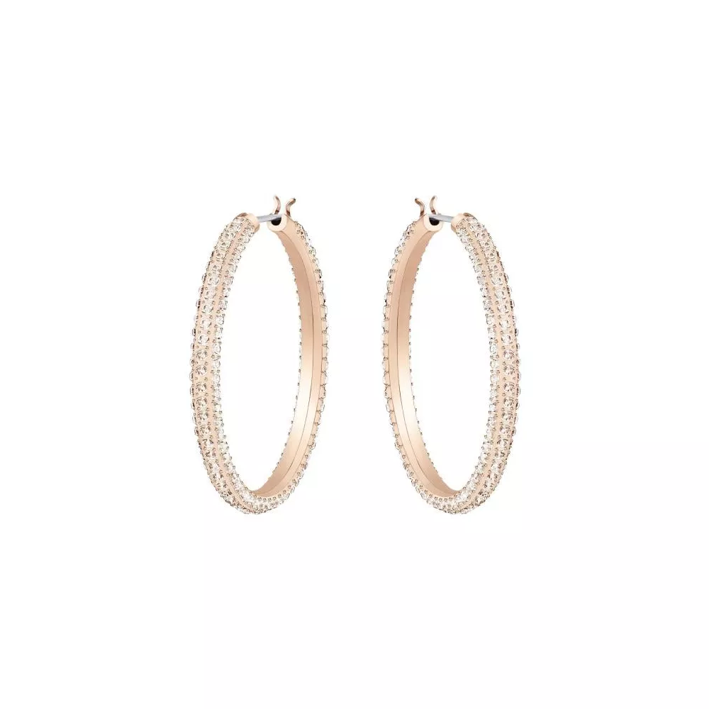 STONE HOOP EARRINGS