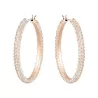 STONE HOOP EARRINGS
