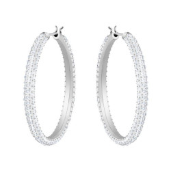 STONE HOOP EARRINGS