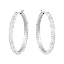 STONE HOOP EARRINGS