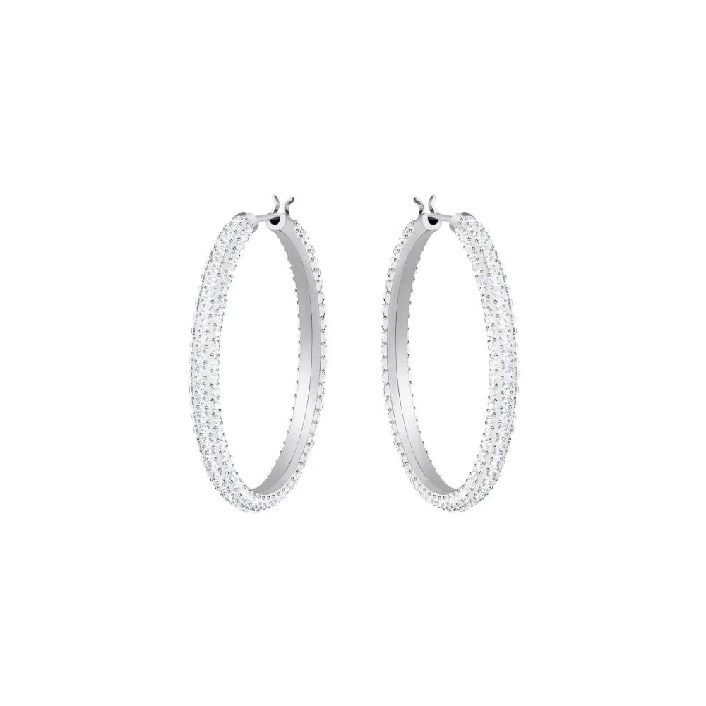 STONE HOOP EARRINGS