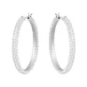 STONE HOOP EARRINGS