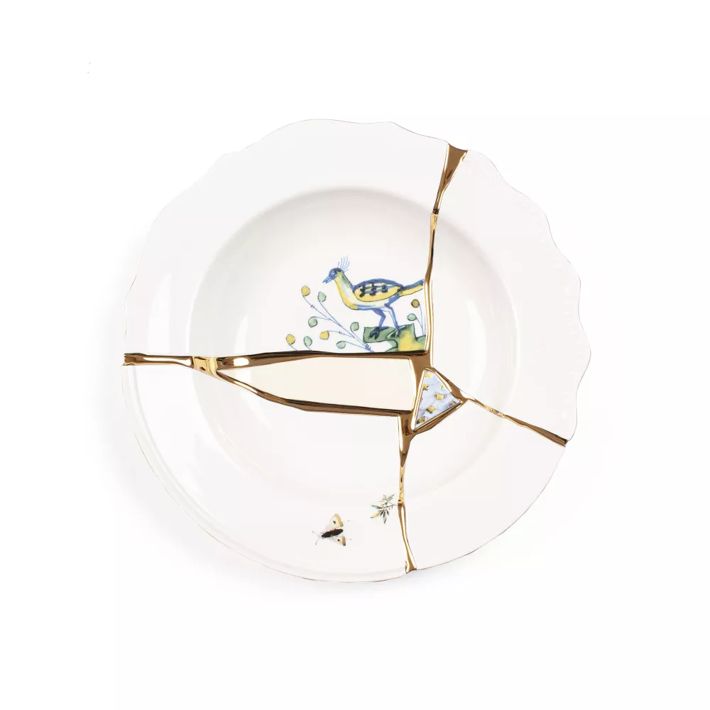 22 CM SOUP PLATE, KINTSUGI 09621