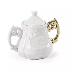 PORCELAIN SUGAR BOWL WITH...