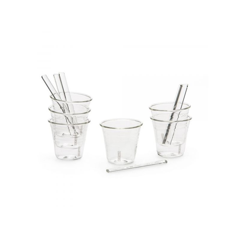 S/6 COFFEE SET GLASS 10655KIT SELETTI