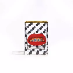 GLASS VASE SHIT POIS 14 CM...