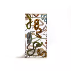 GLASS VASE SNAKES 30 CM 14151