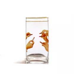 GLASS VASE 30 CM LIPSTICK -...