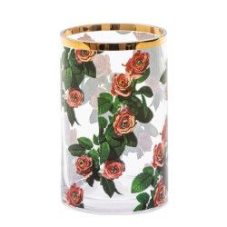 VASE, ROSES, 14 CM, GLASS, 14163