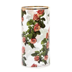 VASE, ROSES, 30 CM, GLASS, 14173
