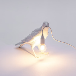 WAITING BIRD LAMP WHITE  14732 SELETTI