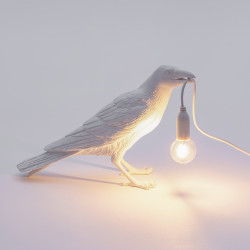 WAITING BIRD LAMP WHITE  14732 SELETTI