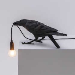 PLAYING BIRD LAMP BLACK 14736 SELETTI