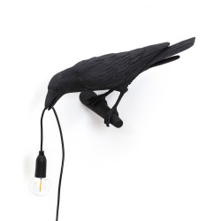 LOOKING LEFT BIRD LAMP BLACK 14737 SELETTI