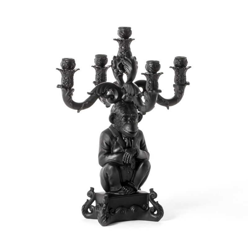 CANDELABRO BURLESQUE NERO 14870 SELETTI