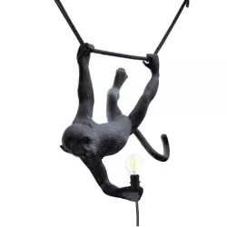 SWING MONKEY LAMP - BLACK...
