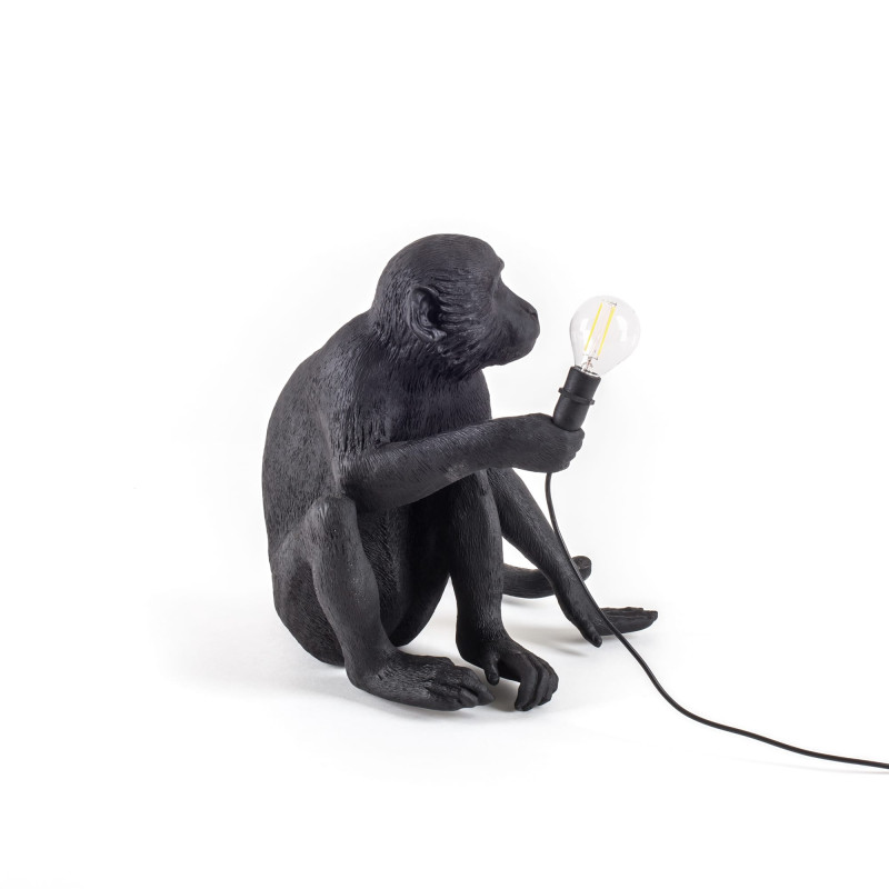 THE MONKEY LAMP BLACK SITTING 14922 SELETTI