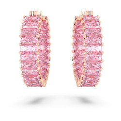 ORECCHINI A CERCHIO MATRIX, TAGLIO BAGUETTE