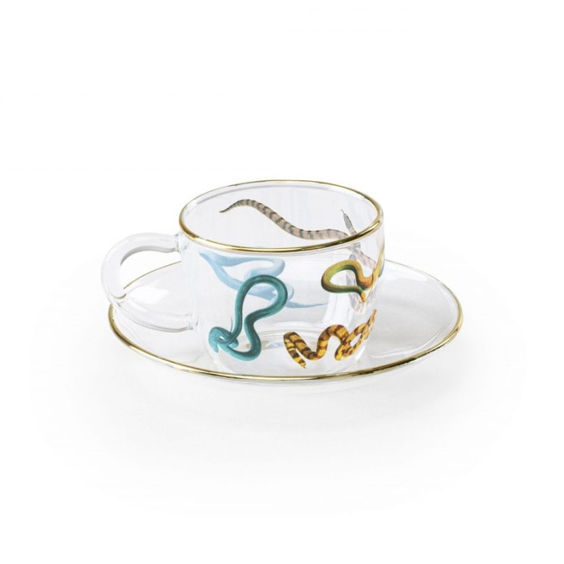 TAZZA CAFFE C/P VETRO SNAKES 15974