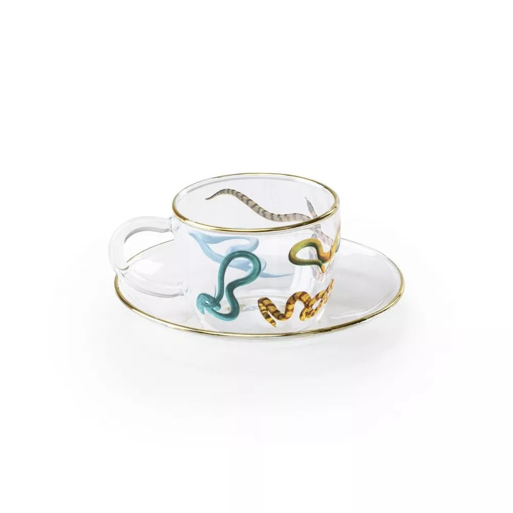 TAZZA CAFFE C/P VETRO SNAKES 15974