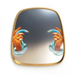 MIRROR GOLD FRAME HANDS...