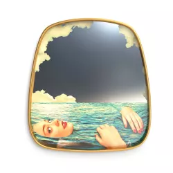 MIRROR 54X59 GOLD FRAME SEA...