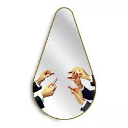 MIRROR GOLD FRAME PEAR...