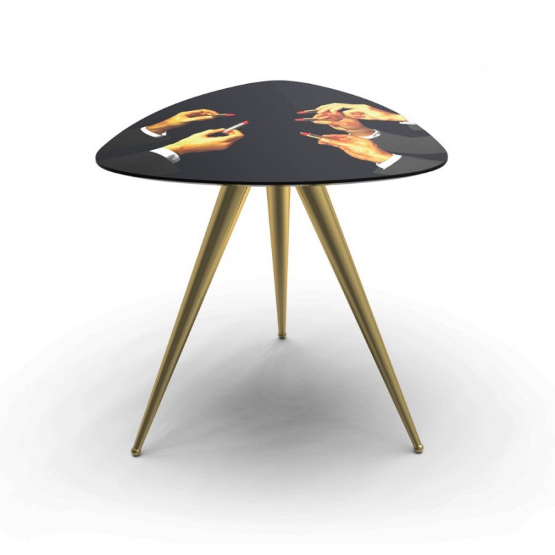 SIDE TABLE BLACK LIPSTICKS 57 x 57 x 48 CM - 17188