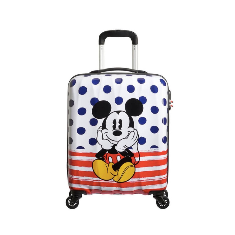 CM MOUSE 55 AMERICAN DOTS, MICKEY TROLLEY, TOURISTER BLUE - DISNEY