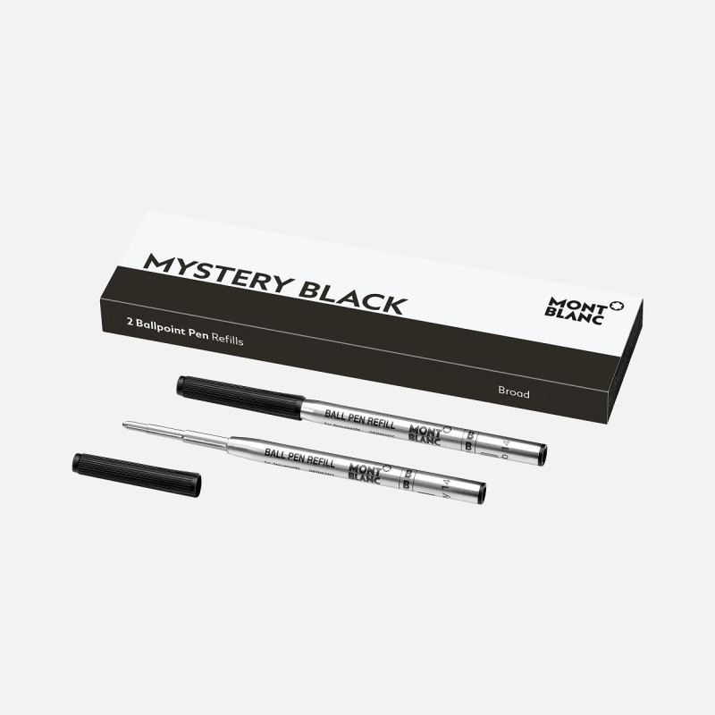 2 BALLPOINT PEN REFILL BROAD MISTERY BLACK - 128212