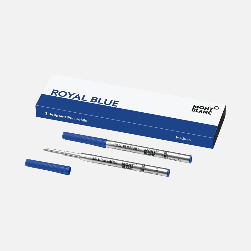 2 BALLPOINT PEN REFILLS MEDIUM ROYAL BLUE - 128214