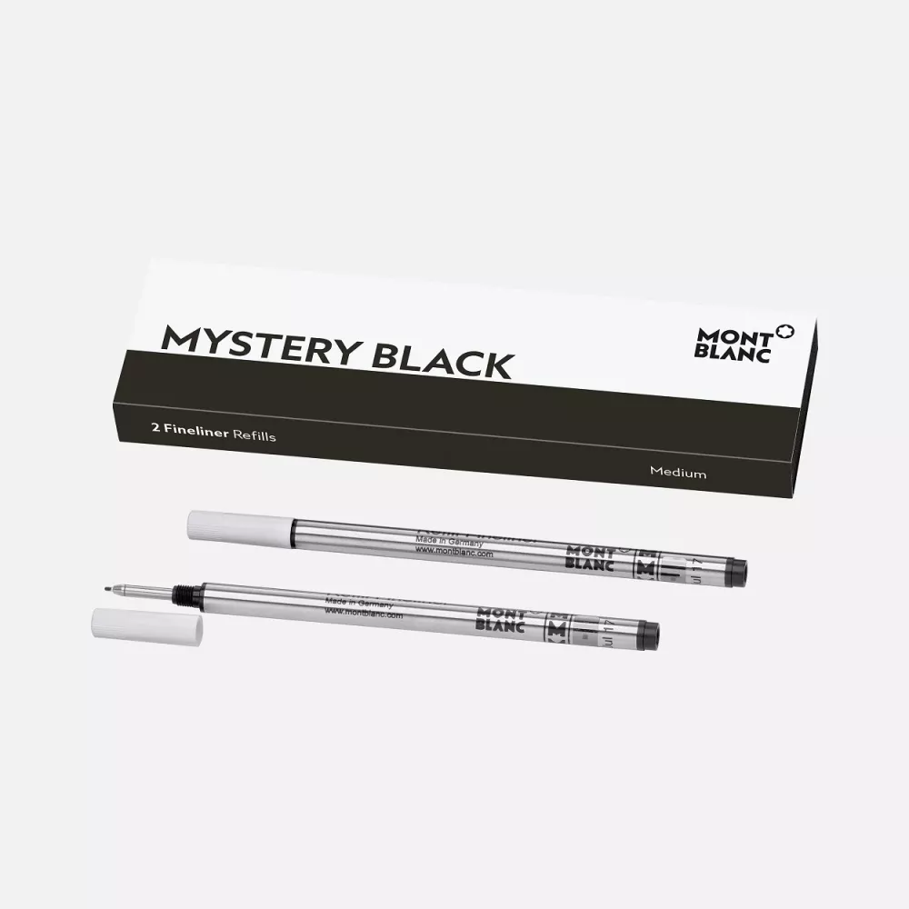 2 FINELINER REFILLS MEDIUM MYSTERY BLACK - 128246