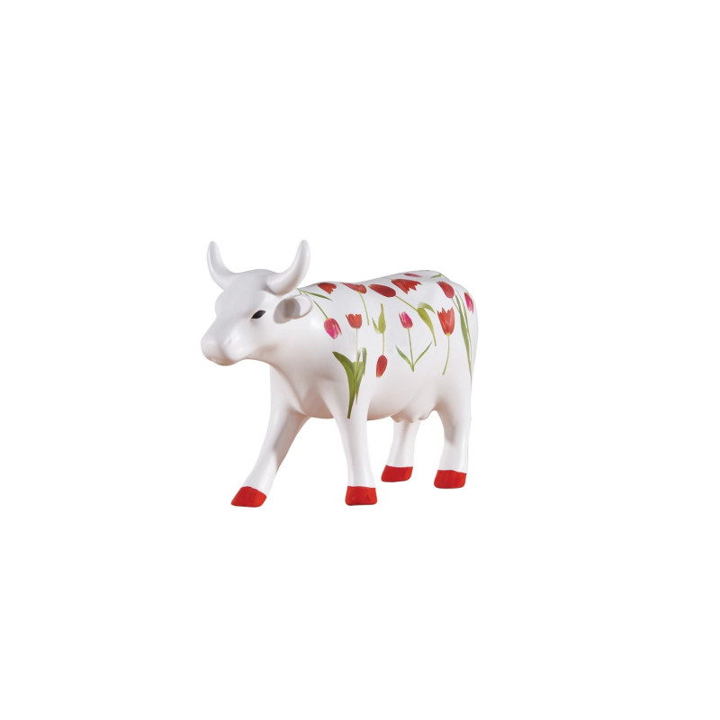 MUCCA RED TULIP M COW CERAMIC 47485