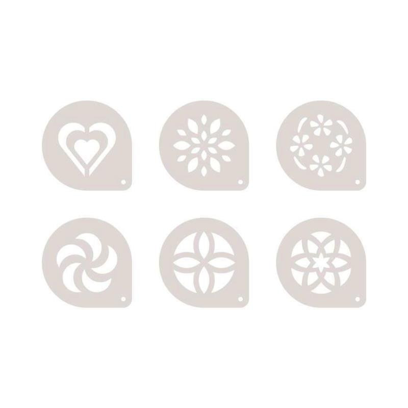 SET OF 6 DECORATING STENCILS FOR CAPPUCCINO - 308850